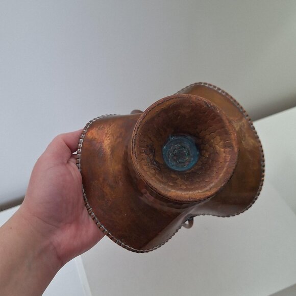 Vintage Copper Trinket Dish Bowl Basket - Picture 2 of 2